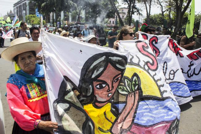 The Guardians of the Lagunas at the Peoples' Summit on Climate Change, Lima, Peru (Atoq Wallpa Sua / Creative Commons)