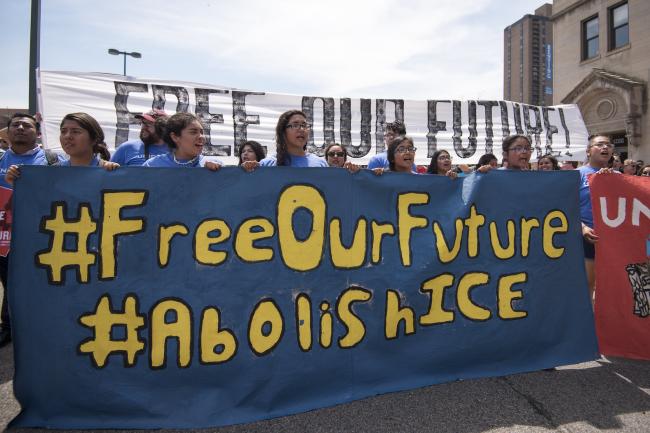 Activists rally to demand the abolition of ICE in June 2018 in Minneapolis, Minesota (Fibonacci Blue/Flickr)