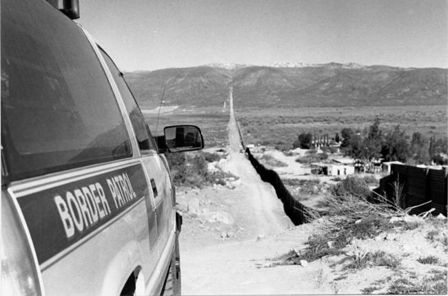 The U.S.-Mexico border fence in Jacumba, California (Photo by Mizue Aizeki)