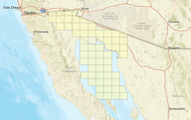 Petroleum reserves in and around Tohono O'odham land (Mexican Mining Directorate)