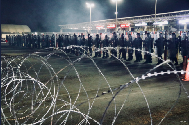 Customs and Border Protection at the San Ysidro Port of Entry on January 10th, 2019. (Photo by Pedro Rios)