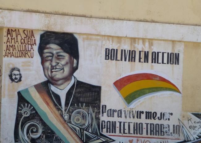 Pro- Evo Morales graffiti in Villazón, Bolivia (Flickr/ Randal Sheppard)