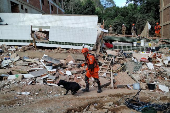 The scene in Muzema, Rio de Janeiro, after buildings collapsed in April 2019. (Photo by Claudia Martini/Flickr)