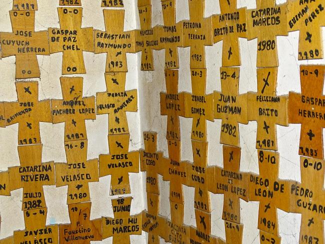 A shrine to Bishop Juan Gerardi and victims of the Guatemalan genocide. (Adam Jones / Flickr)
