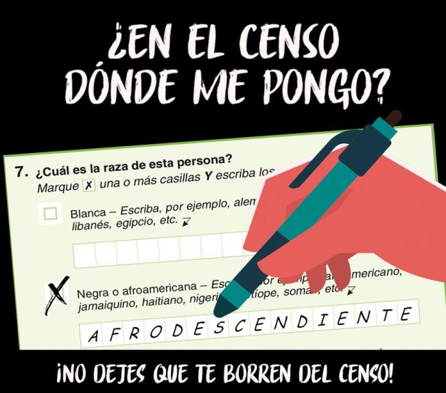 La campaña de Colectivo Ilé de cara al censo del 2020 exhortó a los puertorriqueños a identificarse racialmente como negros, a seleccionar más de una raza, si así lo entienden, o a escribir Afrodescendiente en el espacio provisto. (Colectivo Ilé)