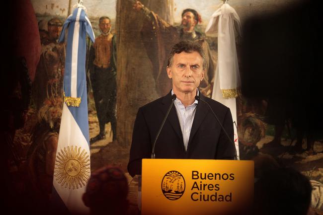 Macri at a press conference during his tenure as mayor of Buenos Aires in 2015 (Flickr/Mariana Sapriza)