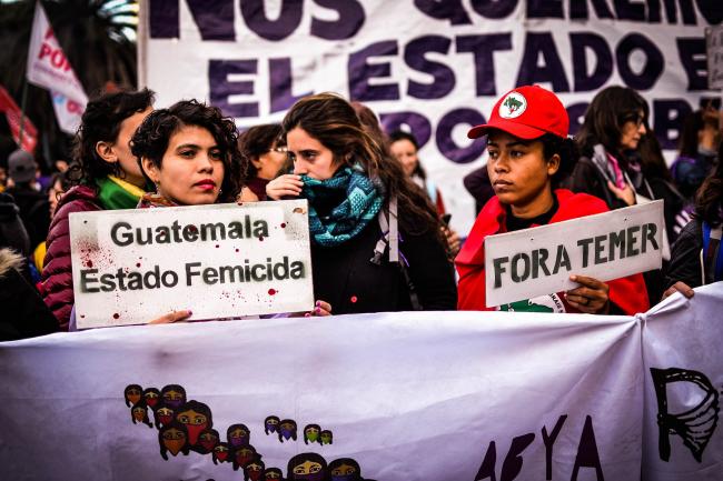 A Ni Una Menos march in Buenos Aires in 2017 brings together social justice struggles from across the Americas (TitiNicola/ Wikimedia Commons)