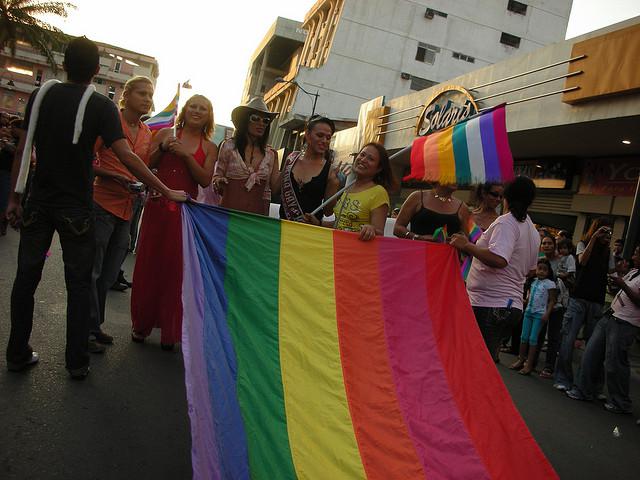 A 2008 gay pride march in Machala, Ecuador (vesselthefilm / creative commons)