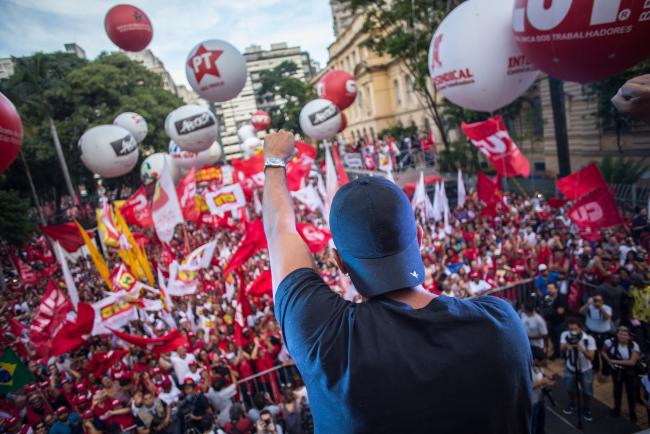 A protest on January 24 against Lula's conviction in São Paulo (Midia Ninja/Flickr)