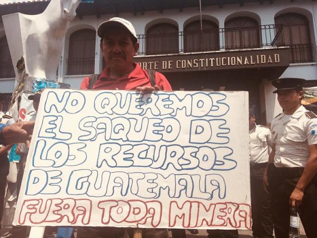 Protest against Escobal Mine in 2018 (Photo by Jackie McVickar/Flickr)