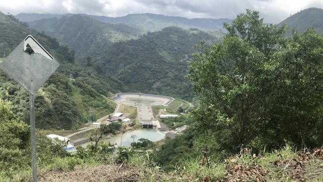 The Hidro Xacbal hydroelectric plant seen from the road between Chajul town center and Ilom, 2019. (Giovanni Batz)