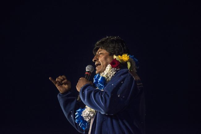 Evo Morales (Photo by Marcelo Perez del Carpio)