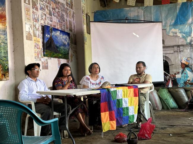 In Izalco, a commemoration of the 1932 massacre of Indigenous peoples by the state. The ceremony's title, 