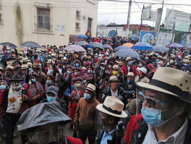 La asamblea comunitaria en Nebaj, Guatemala en diciembre (Sit Po'p)