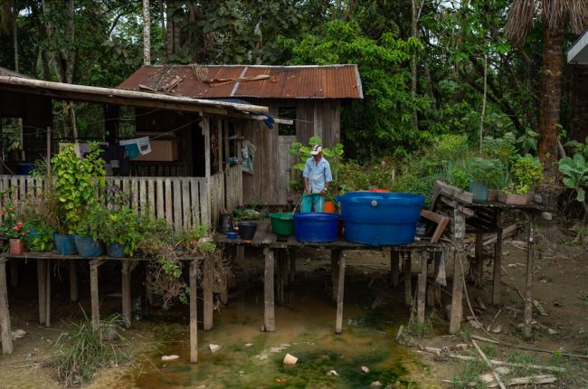 The home of Amarildo da Costa Oliveira, or Pelado, in the community of São Gabriel, where Bruno and Dom were last seen. (Avener Prado / Agência Pública)