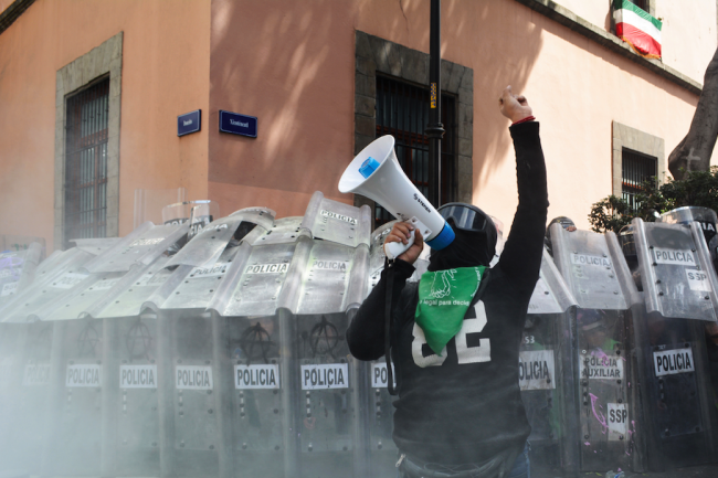 Un pañuelazo el 27 de septiembre 2020, Ciudad de México. (Lizbeth Hernández)